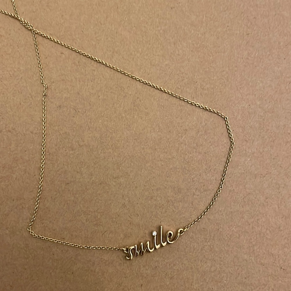 Kate Spade gold ‘smile’ necklace!